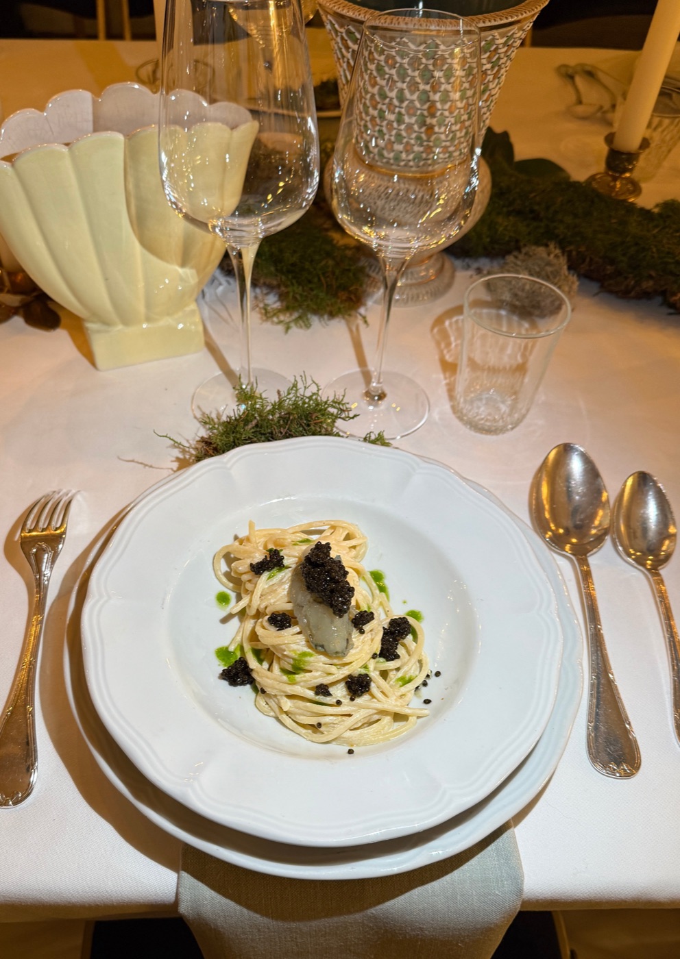 Pâtes fraîches, truffe et caviar