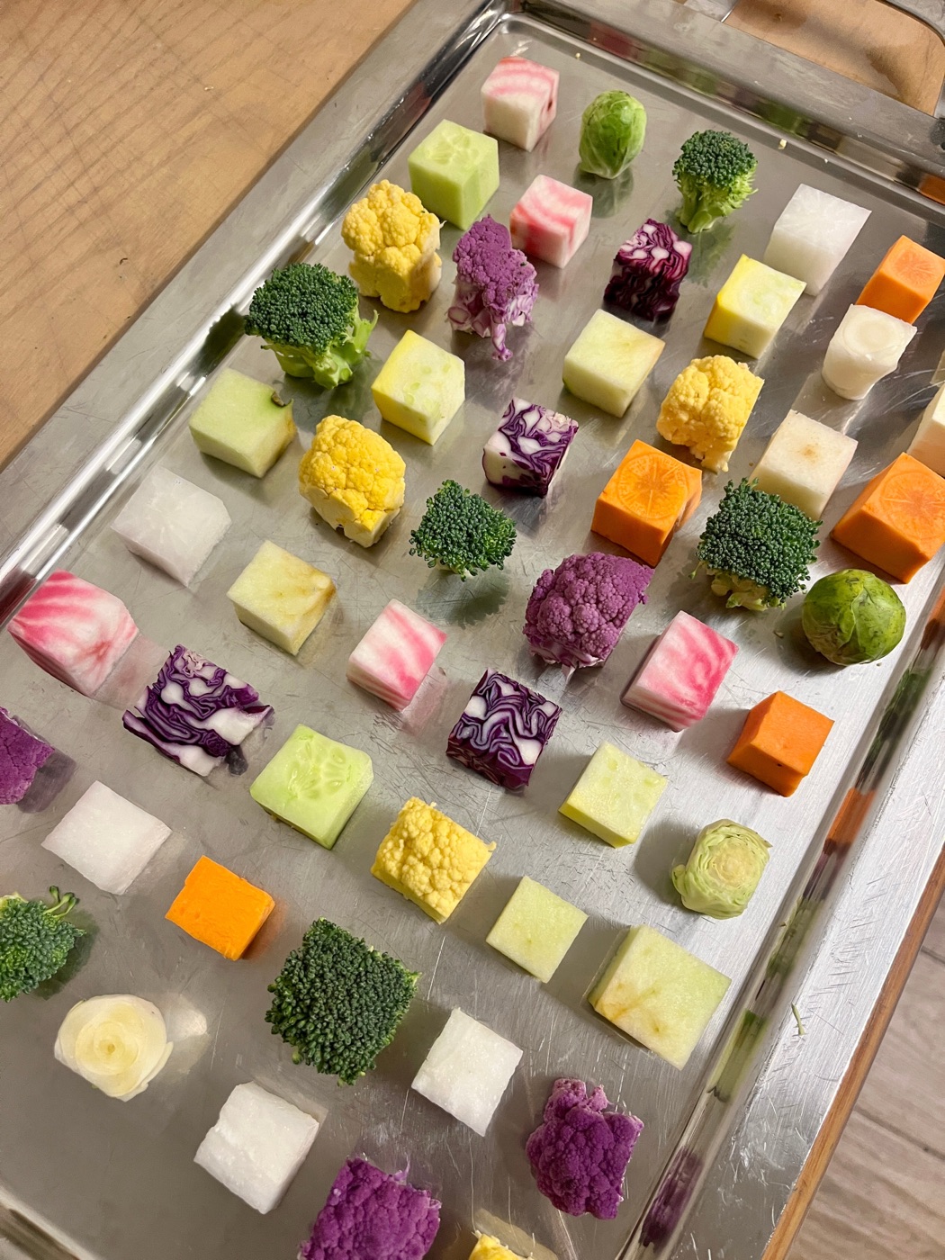 Mise en place — légumes de saison colorés